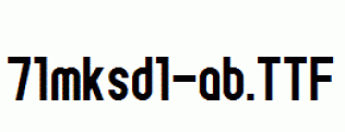 fonts 71mksd1-ab.ttf