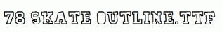 fonts 78-skate-outline.ttf