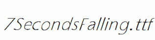 fonts 7SecondsFalling.ttf