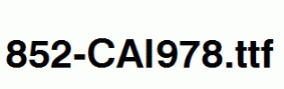 fonts 852-CAI978.ttf