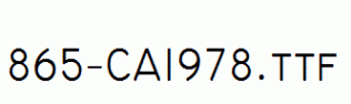 fonts 865-CAI978.ttf