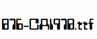 fonts 876-CAI978.ttf