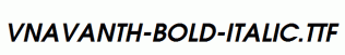 fonts VnAvantH-Bold-Italic.ttf