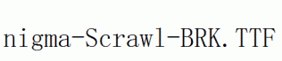 fonts nigma-Scrawl-BRK.ttf