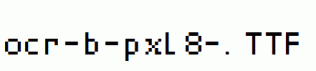fonts ocr-b-pxl8-.ttf