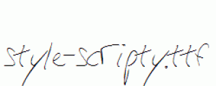 fonts style-scripty.ttf