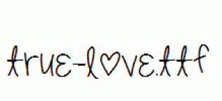fonts true-love.ttf