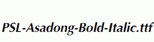 PSL-Asadong-Bold-Italic.ttf