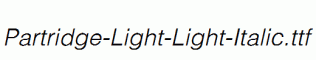 Partridge-Light-Light-Italic.ttf