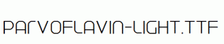 Parvoflavin-Light.ttf