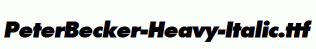 PeterBecker-Heavy-Italic.ttf