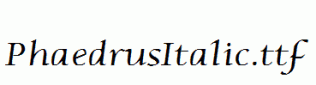 PhaedrusItalic.ttf