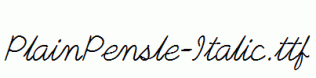 PlainPensle-Italic.ttf
