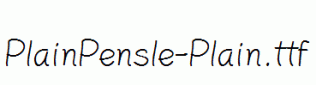 PlainPensle-Plain.ttf
