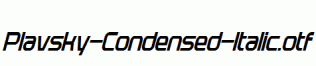 Plavsky-Condensed-Italic.otf