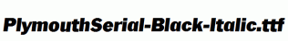 PlymouthSerial-Black-Italic.ttf