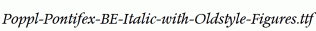 Poppl-Pontifex-BE-Italic-with-Oldstyle-Figures.ttf