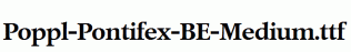 Poppl-Pontifex-BE-Medium.ttf