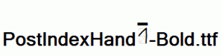 PostIndexHand1-Bold.ttf