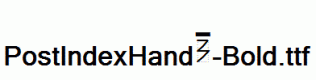 PostIndexHand3-Bold.ttf