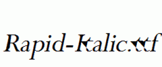 Rapid-Italic.ttf