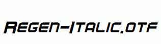 Regen-Italic.otf