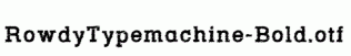 RowdyTypemachine-Bold.otf