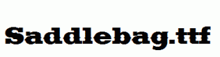 Saddlebag.ttf