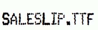 SalesLip.ttf