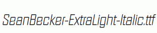 SeanBecker-ExtraLight-Italic.ttf