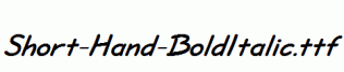 Short-Hand-BoldItalic.ttf
