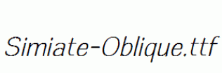 Simiate-Oblique.ttf