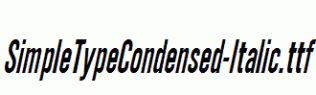 SimpleTypeCondensed-Italic.ttf