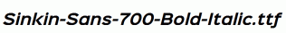 Sinkin-Sans-700-Bold-Italic.ttf