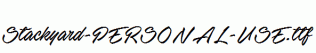 Stackyard-PERSONAL-USE.ttf