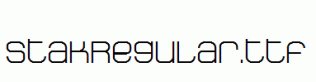 StakRegular.ttf