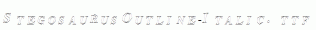 StegosaurusOutline-Italic.ttf