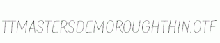 TTMastersDEMORoughThin.otf