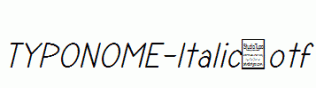 TYPONOME-Italic.otf