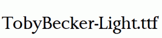 TobyBecker-Light.ttf