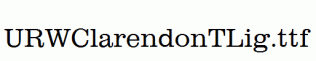 URWClarendonTLig.ttf
