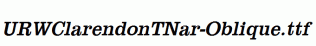 URWClarendonTNar-Oblique.ttf