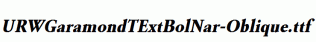 URWGaramondTExtBolNar-Oblique.ttf