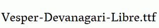 Vesper-Devanagari-Libre.ttf