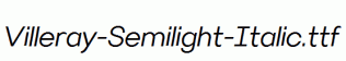 Villeray-Semilight-Italic.ttf