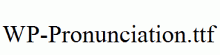 WP-Pronunciation.ttf