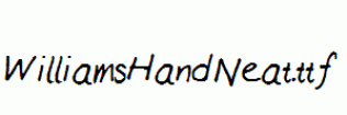 WilliamsHandNeat.ttf