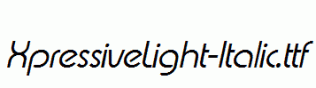 XpressiveLight-Italic.ttf
