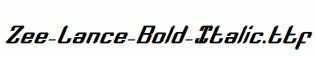 Zee-Lance-Bold-Italic.ttf